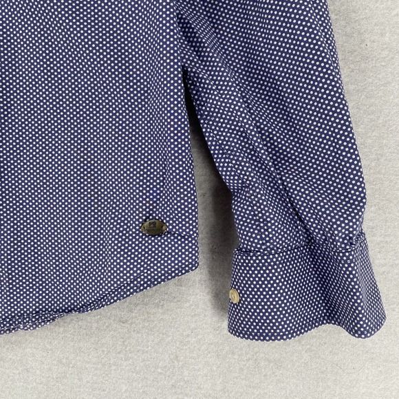 Scotch & Soda LARGE Shirt Button Down Front Blue Polka Dot Cotton Classic READ‎ - Picture 5 of 14